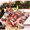 Bas de Noël Big Taille 3 PCS 18 Classic Christmas Stocking Santa Snowman Reindeer Noël Personnage pour la décoration de fête2621