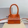 Роскошная дизайнер Жакмс ле Чикито Ноуд песочные песочные сумки мини -большая средняя сцепление кожа