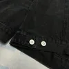 Giacche di jeans nere di 3 taglie Cappotti da donna ricami creativi Cappotti da giacca punk firmati tascabili di personalità