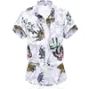 Men's Casual Shirts Men's Business Slim Short Sleeve Shirt Korean Male Youth Floral Half Men Fit Formal ShirtMen's