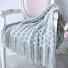 Blankets Soft Throw Blanket Bedspread Bedding Knitted Air Conditioning Comfy Sleeping Bedspreads With Stripe