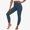 طماق العلامة التجارية الساخنة Lycra Fabric Solid Color Women Yoga Pants High Weist Sports Gym Wear Leatcor Litness Lady Outdize Sports Prouts