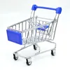 Supermarkt Handcart Baby Toys Mini Trolley Toy Storage Folding winkelwagentje Basket