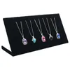 Bijoux Pochettes Sacs Noir/Gris Velours Vitrine Collier Pendentif Présentoirs Support Conseil Boîte De Rangement Plaque OrganisateurBijoux