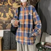 Frühling Allmatch Unisex Koreanische Mode Mäntel Herren Harajuku Hip Hop Adrette Jacke Männlich Plaid Double Face Windjacke 220822