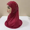 Abbigliamento etnico testa africana avvolgimento per donne nere pretette cravatta per telaio turbante per turbante addormentata musulmana sciarpa a maglia hijab avvolgente