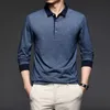 Top Grade Mode Marke Männer Plain Polo Shirts Für Männer Einfarbig Casual Designer Langarm Tops männer Kleidung 220822