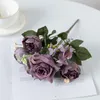 Décoratif Fleurs Couronnes Soie Hortensia Printemps Mariage Rose Bouquet De Noël Fleur Mur Vases Décoration Diy Maison Rose Pivoine Artificia