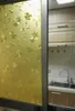 Window Stickers Golden Color Decorative Static Cling Film Frosted Privacy Sticker Flower Glass RaamfolieWindow