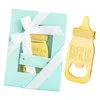 Party Favors Gold Baby Bottle Shape Opener in Gift Box Baby Shower Christening Birthday