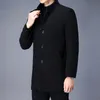 Long manteau de laine hommes mode caban veste laine mélanges automne hiver vestes hommes laine pardessus grande taille 3XL 4XL 220822