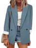 Women's Jackets Spring And Summer Suit Jacket Single Piece Women's Lapel All-match Office Must Wear Solid Color Temperament FashionWomen