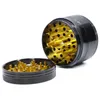 Smoking Dry tobacco Herb Grinders Aluminium Alloy material dia 50mm 63mm With Clear Top Window Lighting