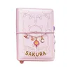 Note de notas japoneses Sakura diário de folhas soltas Kawaii Travel Journal Handbook Spiral A6 Diário Organizador Pink JournalNotePads Não