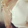 Camicette da donna Camicie primaverili eleganti in organza con fiocco di perla Camicetta bianca casual in chiffon camicette da donna top blusas femininas 220826