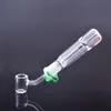 14mm kit coletor de vidro acessórios para fumar narguilé com quartzo banger prego dab palha água bong tubo com clipe de plástico