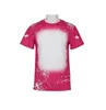 USA Warehouse Party Supplies Wholesale Sublimation Bleached Shirts Heat Transfer Blank Bleach Shirt Bleached Polyester T-Shirts US Men Women