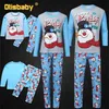 Abiti coordinati per la famiglia Cotone Natale Pupazzo di neve Stampa Pigiama natalizio Pjs Set Papà Mamma Bambini Bambini Baby Dog Tutto il costume a220826