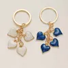 Porte-clés pendentif en forme de cœur pour femmes, joli pendentif en forme de cœur brillant, cadeaux, accessoires de sac à main de voiture