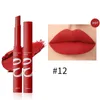 Lipstick 12 Colors Velvet Matte Waterproof Brown Nude Lipsticks Long Lasting Non-stick Cup Makeup Cosmetic