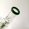 Cachimbos de água grossos de vidro verde de 18 polegadas com filtros cachimbos tipo reto fêmea 18 mm junta
