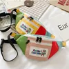 Outras bolsas novas de lona japonesa desenho animado giz de cereja shinchan bolsa de ombro fofa meninos garotas de cinto de cinto de mar￩ infantil backpack de 8 a 11 anos