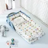 Portable Newborn Baby Crib Nest Bed for Babies Boys Girls Travel Infant Cotton Cradle Cribs Baby Sleeping Set 985 V2