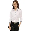 Camicette femminili camicette da donna camicette 5xl taglie forti camicie in moda collare a maniche lunghe collaggio formale top eleganti bottoni femminili camicia 220826