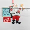Dekoracje świąteczne Gas 2022 Święty Mikołaj Claus żywica choinkowa benzyna Znak Wystrój pokoju Ozdoby Wisorki FY5427 0826