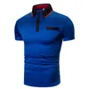 Herrpolos kortärmad polo skjorta mäns personlig smal polo skjorta avslappnad topp 220826