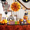 Altre forniture per feste festive Halloween Ornamento in legno Ragno Zucca Fantasma Porta in legno Appeso Segni Decorazione pendente per casa Regalo per bambini 220826