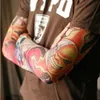 12 шт., смешанные эластичные поддельные временные татуировки, рукава, 3D арт, дизайн, тело, руки, ноги, чулки, тату, крутые