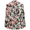 Мужские костюмы Blazers Fashion Style Mens Corean Version Poker Printed Vintage для мужчин Свадебное платье для бизнеса 220826