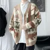 メンズジャケットABFER CARDIGAN EXHISTIZE MENS WINTER SEATER HARAJUKU HIP HIP HINITTEコート秋のバットタウンジャケット特大のセーター220826