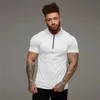 Polos pour hommes Muscleguys Man Fashion Polo Casual Fashion Plain Color Short Sleeve High Quality Slim Polo Shirt Men Fitness Polo homme 220826