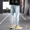 Men's Jeans High Quality Men Stretchy Ripped Skinny Biker Hip Hop Destroyed Hole Slim Fit BF Denim Baggy DropMen's