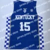 Basketball Jerseys Kentucky Wildcats 0 De'Aaron Fox College Basketball Jerseys Devin 1 Booker 3 Edrice Ado Tyrese Maxey John Wall Anthony 23 Davis DeMarcus 15