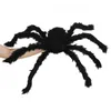 Andra festliga festförsörjningar Horror Giant Black Plush Spider Halloween Party Decoration Props Children Toys Haunted House Decor 220826
