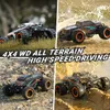 RC Remote Control Big Wheels Cars Toys High Speed ​​45 kmh Fast 4WD lastbilar med LED -lampor 2,4 GHz All Terrain Offroad