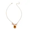 Anhänger-Halsketten, modische Sonnenblumen-Halskette, Schmuck für Frauen, koreanischer Halsschmuck, Vintage-Großhandelsartikel, Indie-Luxus