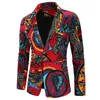 Męskie garnitury Blazery plus rozmiar xxl 3xl moda mężczyźni Slim Fit Casual Blazers Men Drukowanie garnitury płaszcz Man Ubrania 220826