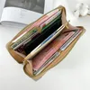 DHL50pcs Wallets Women PU Floral Embroidery Large Capacity Phone Long Credit Card Holder Mix Color