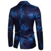 Men's Suits Blazers Brand Mens Fashion Blazer Floral Printed Slim Fit Blazer Masculino One Button Men's Blazer Coat 220826