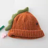 M492 baby kinderen gebreide hoeden schattige cartoon dinasaur wollen petten kinderen breien warme beanie hoed