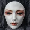 Parti Maskeleri Çin tarzı Hanfu El Boyalı Kadınlar Masquerade Cosplay Kostümleri Peking Opera Tam Yüz 220826