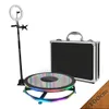 360 Photo Booth Stage Lighting LED Glass bace People to Stand on 100 CM Rotating Portable Stage for parties with Flight Case