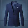 Mens Suits Blazers Högkvalitativ gentleman Men Slim Casual White Suit Large Size Brands Business Flow of Pure Color 220826