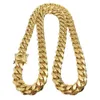 Ontwerpers kettingen Cubaanse link gouden ketting kettingen Goud Miami Cubaanse Ketting Mannen Hip Hop Rvs Sieraden Necklace296k