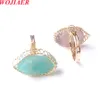 WOJIAER Fluorite Irregular Natural Stone Ring White Crystal Gold Color Wire Wrap for Women Braided Trendy Gem Creative Finger Jewelry BO989