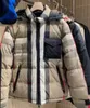 Men Nylon Down Jacket Front Pocket Повторный дизайнер пальто.